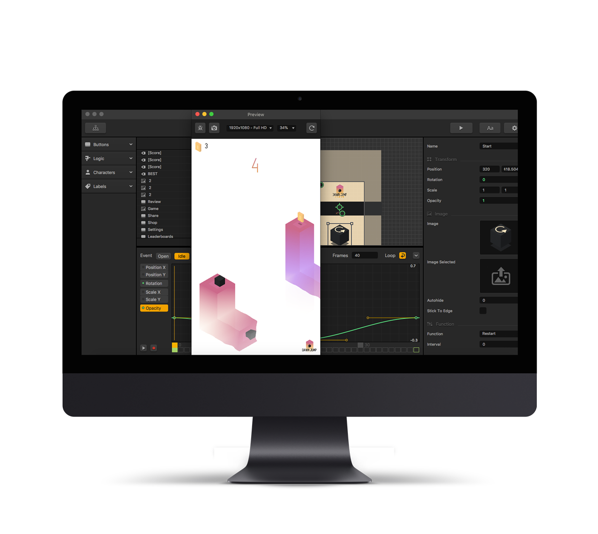 Скриншот платформы курса на iMac